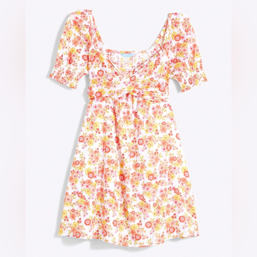 Draper James Red and Yellow Floral Midi Dress